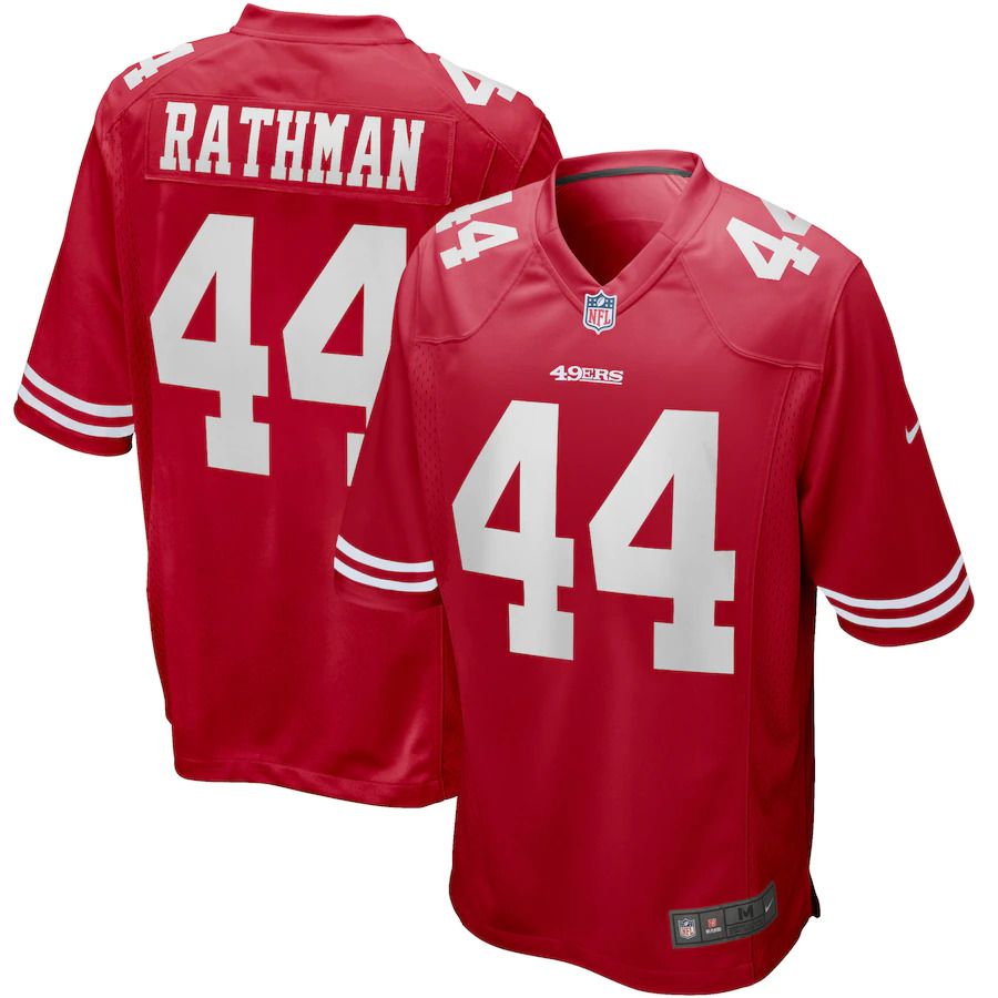 Men San Francisco 49ers #44 Tom Rathman Nike Scarlet Game Retired Player NFL Jersey->san francisco 49ers->NFL Jersey